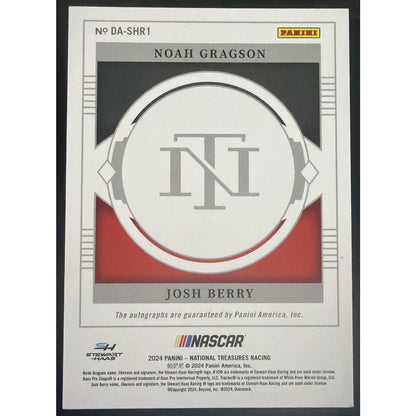 2024 Panini National Treasures Noah Gragson Josh Berry Dual Auto Holo Silver /25