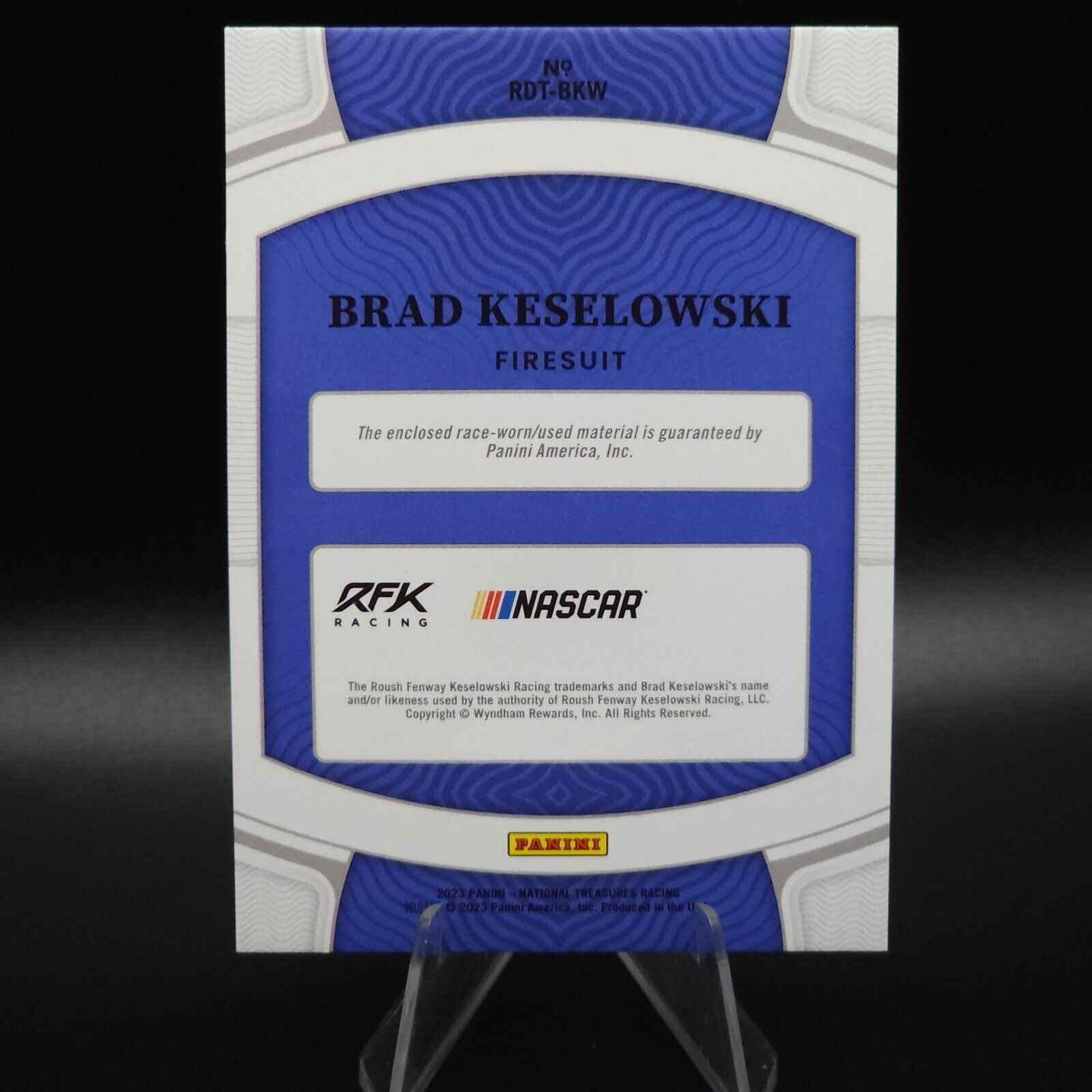 2023 National Treasures Race Day Treasures Midnight Prime Brad Keselowski /10 - NASCARD.shop