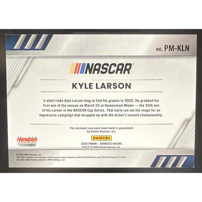 2026 Panini Donruss NASCAR Racing Kyle Larson #6 Pedal to the Metal Materials