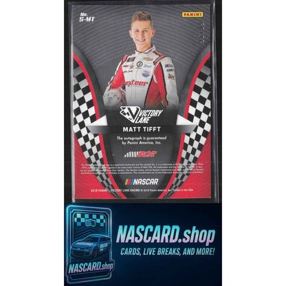 2018 Panini Victory Lane #S-MT Matt Tifft Signatures #/250