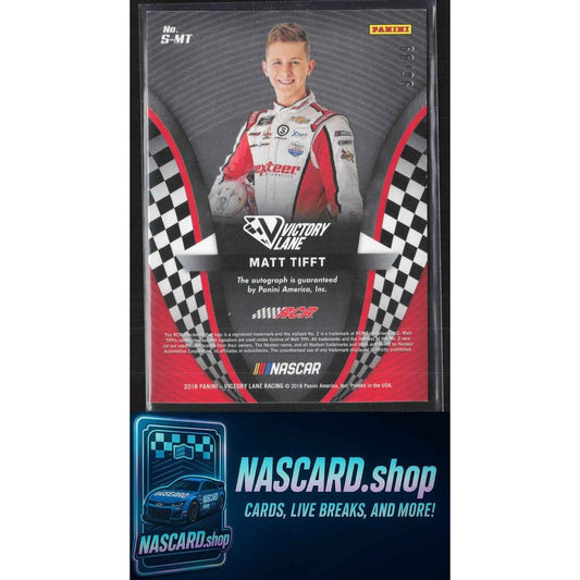 2018 Panini Victory Lane #S-MT Matt Tifft Signatures #/250
