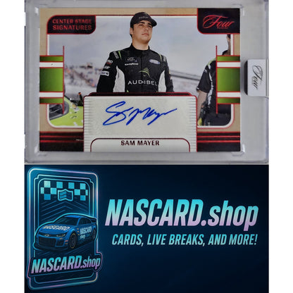 2025 Panini Turn Four #CSS-SMR Sam Mayer Center Stage Signatures Red #/15
