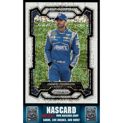 2024 Panini Prizm - Jimmie Johnson #18 White Sparkle Prizm - NASCARD.shop