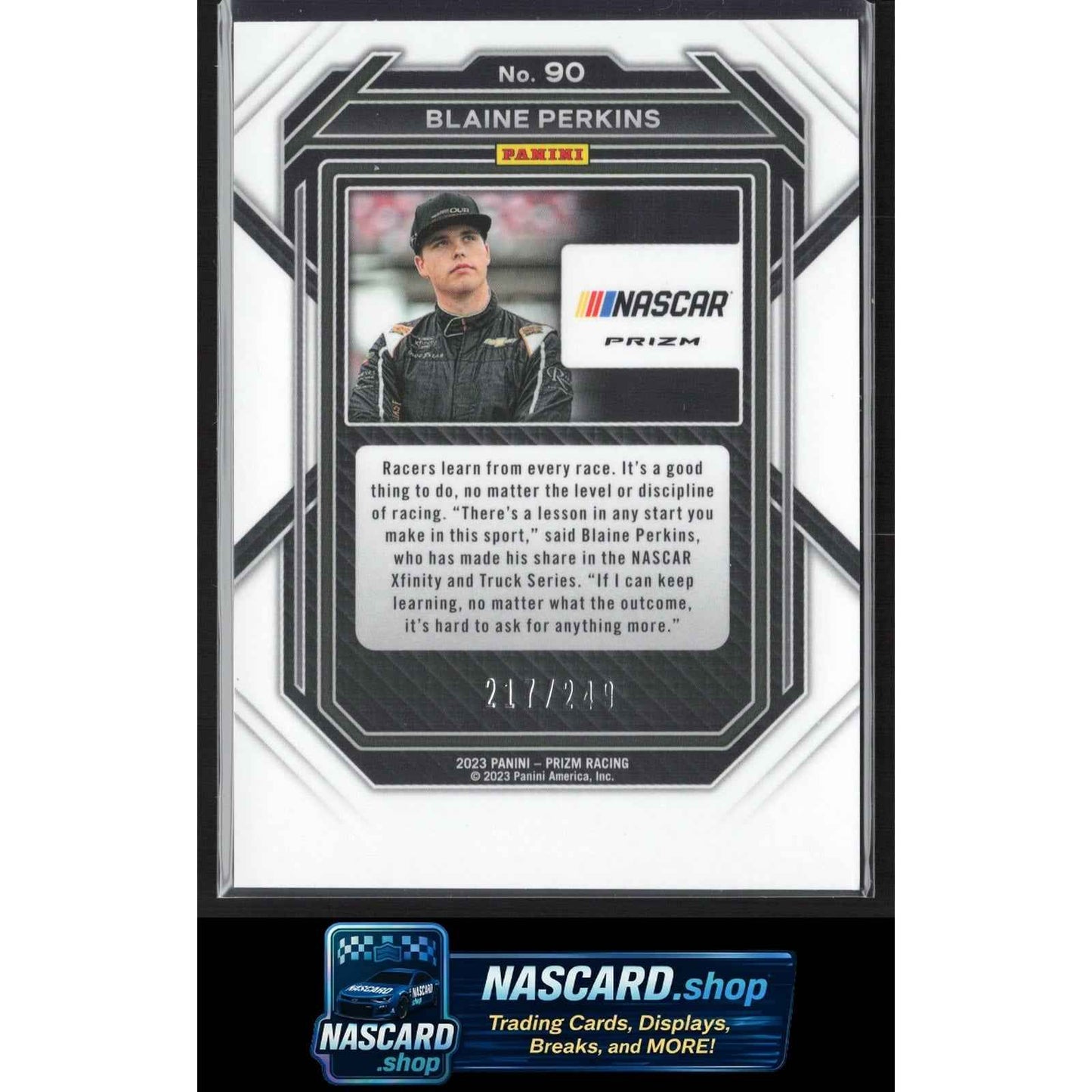 2023 Panini Prizm #90 Blaine Perkins Reactive Green #/249