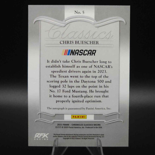 2023 Panini Chronicles - Classics Autographs Gold #5 Chris Buescher /10 - NASCARD.shop