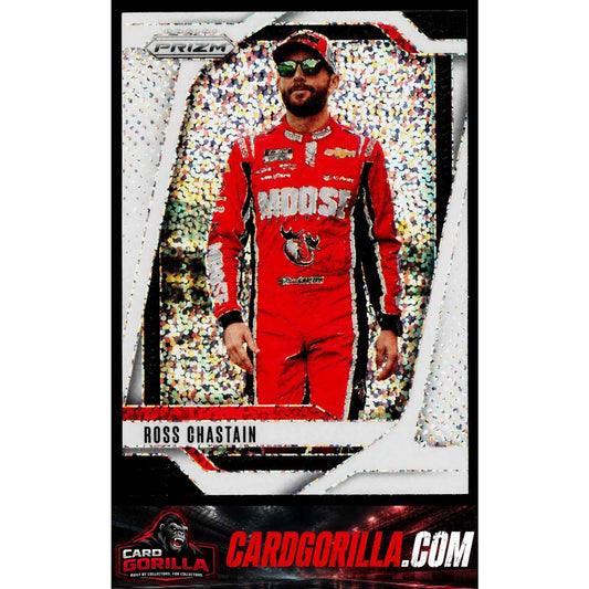 2025 Panini Prizm #26 Ross Chastain White Sparkle