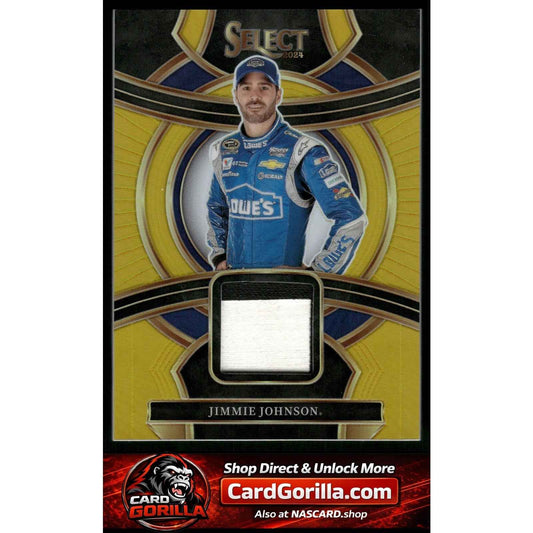 2024 Panini Select #SS-JJN Jimmie Johnson Selective Swatches Gold Prizms #/10