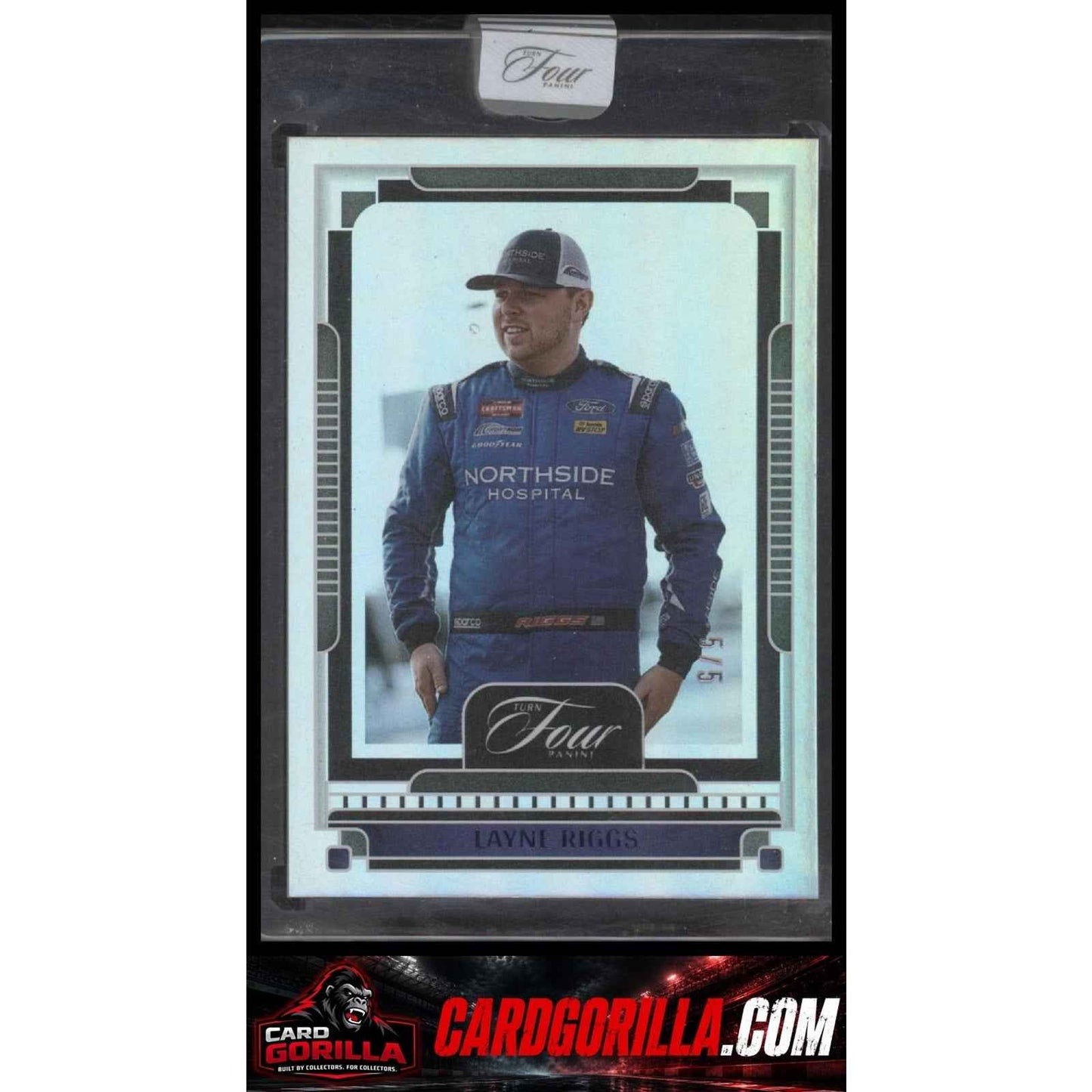 2025 Panini Turn Four #94 Layne Riggs Blue #/5