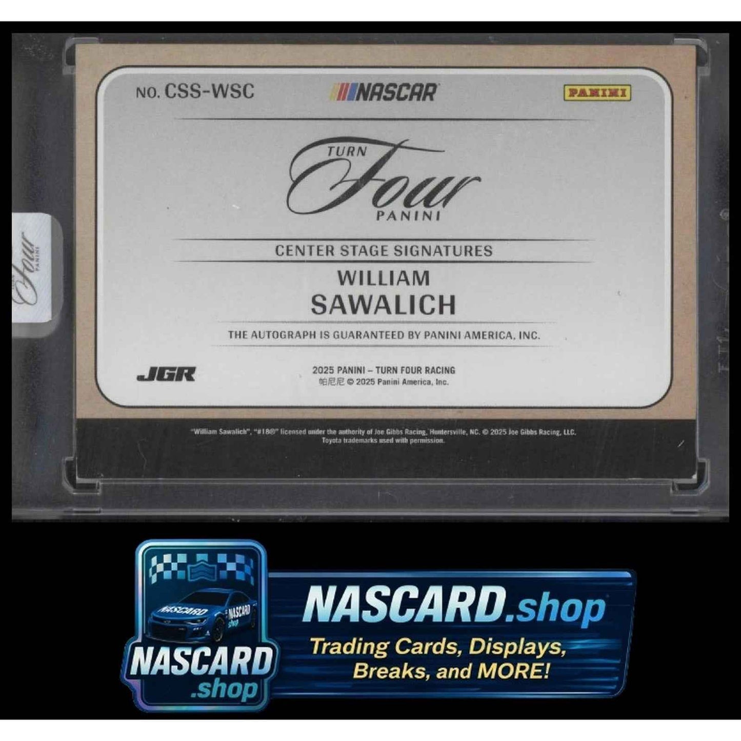 2025 Panini Turn Four William Sawalich Center Stage Signatures Blue #/49