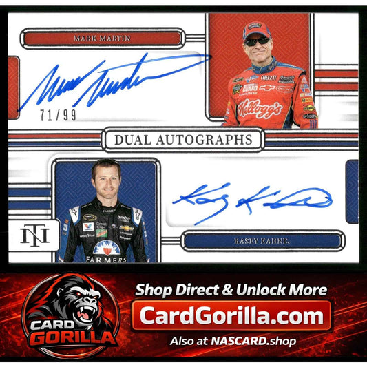 2025 Panini National Treasures Kasey Kahne Mark Martin Dual Autographs #/99
