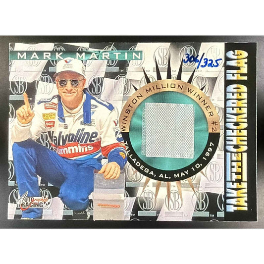 1997 Score Board Auto Mark Martin #TF2 Take the Checkered Flag /325