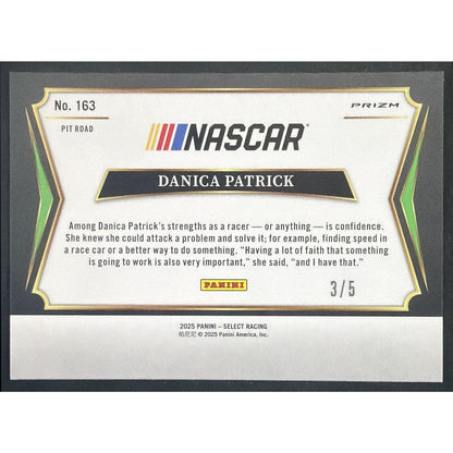2025 Panini Select Danica Patrick #163 Pit Road Green Prizm 3/5