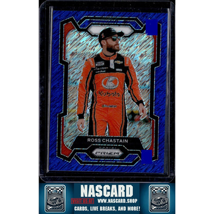 2024 Panini Prizm #51 Ross Chastain Blue Shimmer #/10 - NASCARD.shop