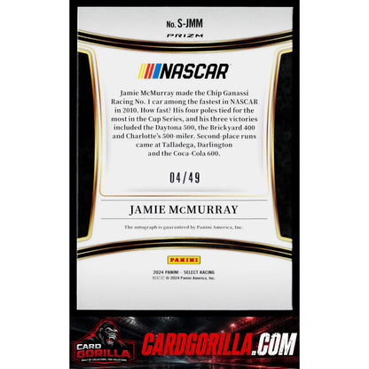 2024 Panini Select #S-JMM Jamie McMurray Signatures Blue Prizms #/49