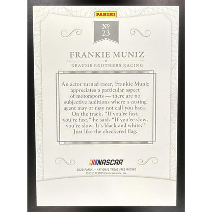 2025 Panini National Treasures Frankie Muniz #23 2016 Throwback Holo Silver 9/25