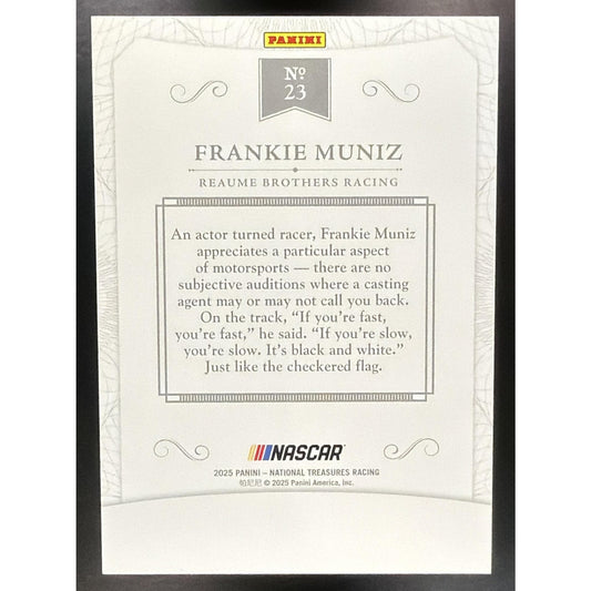 2025 Panini National Treasures Frankie Muniz #23 2016 Throwback Holo Silver 9/25