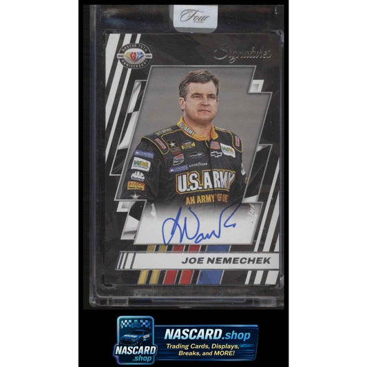 2025 Panini Turn Four #75-NE Joe Nemechek NASCAR 75th Anniversary Signatures