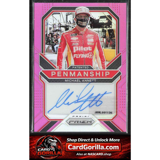 2021 Panini Prizm #PP-MA Michael Annett Patented Penmanship Pink Prizm #/25
