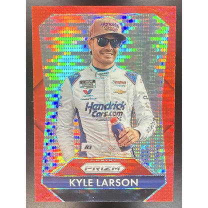 2025 Panini Prizm NASCAR Kyle Larson #155 Throwback Red Pulsar Prizms 91/199