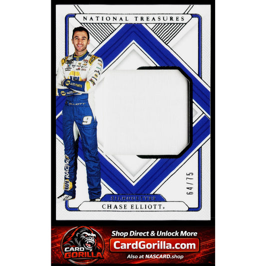 2025 Panini National Treasures #SIL-CET Chase Elliott Silhouettes #/75