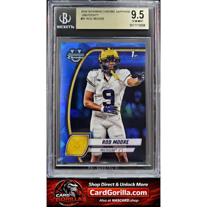 2024 Bowman Chrome Sapphire University #31 Rod Moore BGS 9.5