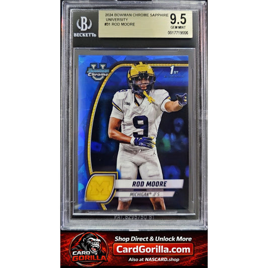 2024 Bowman Chrome Sapphire University #31 Rod Moore BGS 9.5