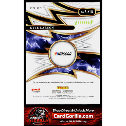 2025 Panini Select #S-KLN Kyle Larson Sparks Ice Prizms