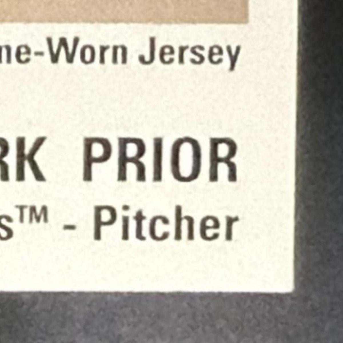 2003 Fleer Tradition Mark Prior #NNO Game Used Cubs