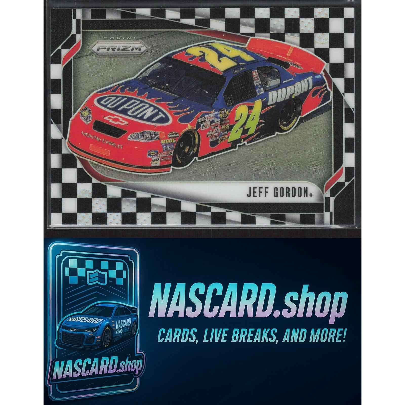 2025 Panini Prizm #101 Jeff Gordon Checkered Flag #/75