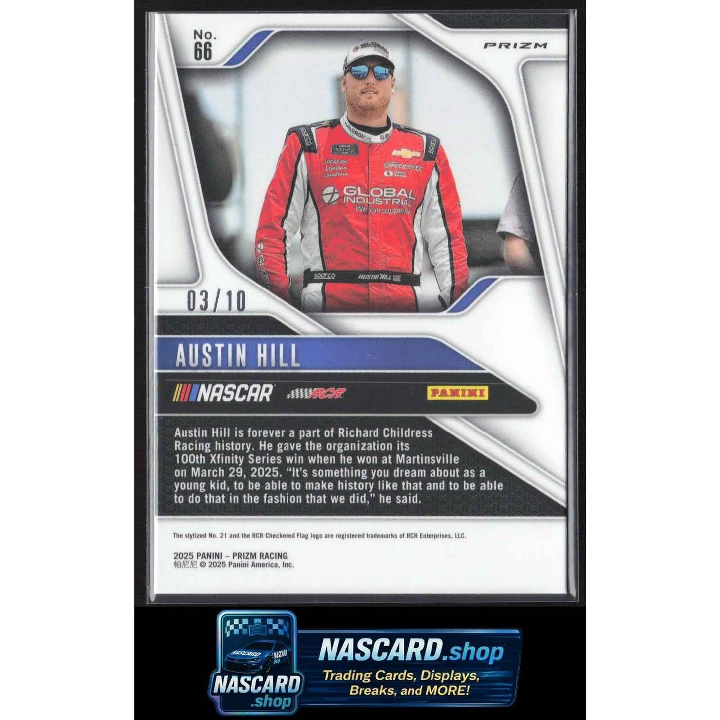 2025 Panini Prizm #66 Austin Hill FOTL Blue Shimmer #/10