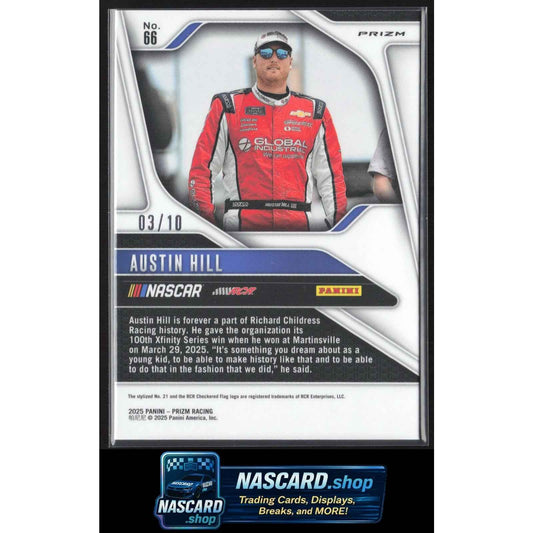 2025 Panini Prizm #66 Austin Hill FOTL Blue Shimmer #/10