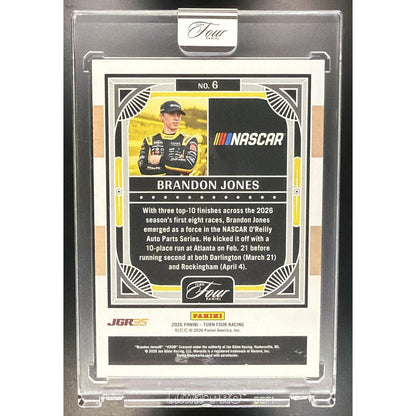 2026 Panini Turn Four Racing Brandon Jones #6 28/65