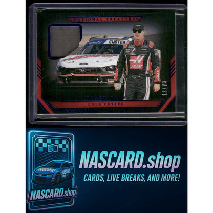 2024 Panini National Treasures #TG-CCR Cole Custer Track Gear Blue #/75 - NASCARD.shop