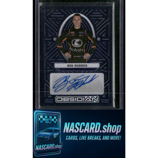 2023 Chronicles Ben Rhodes Obsidian Signatures Electric Etch Purple #/49 - NASCARD.shop