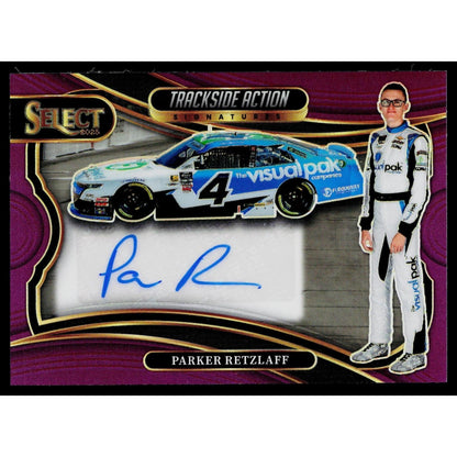 2025 Select Parker Retzlaff Trackside Action Signatures Purple Prizms #/49