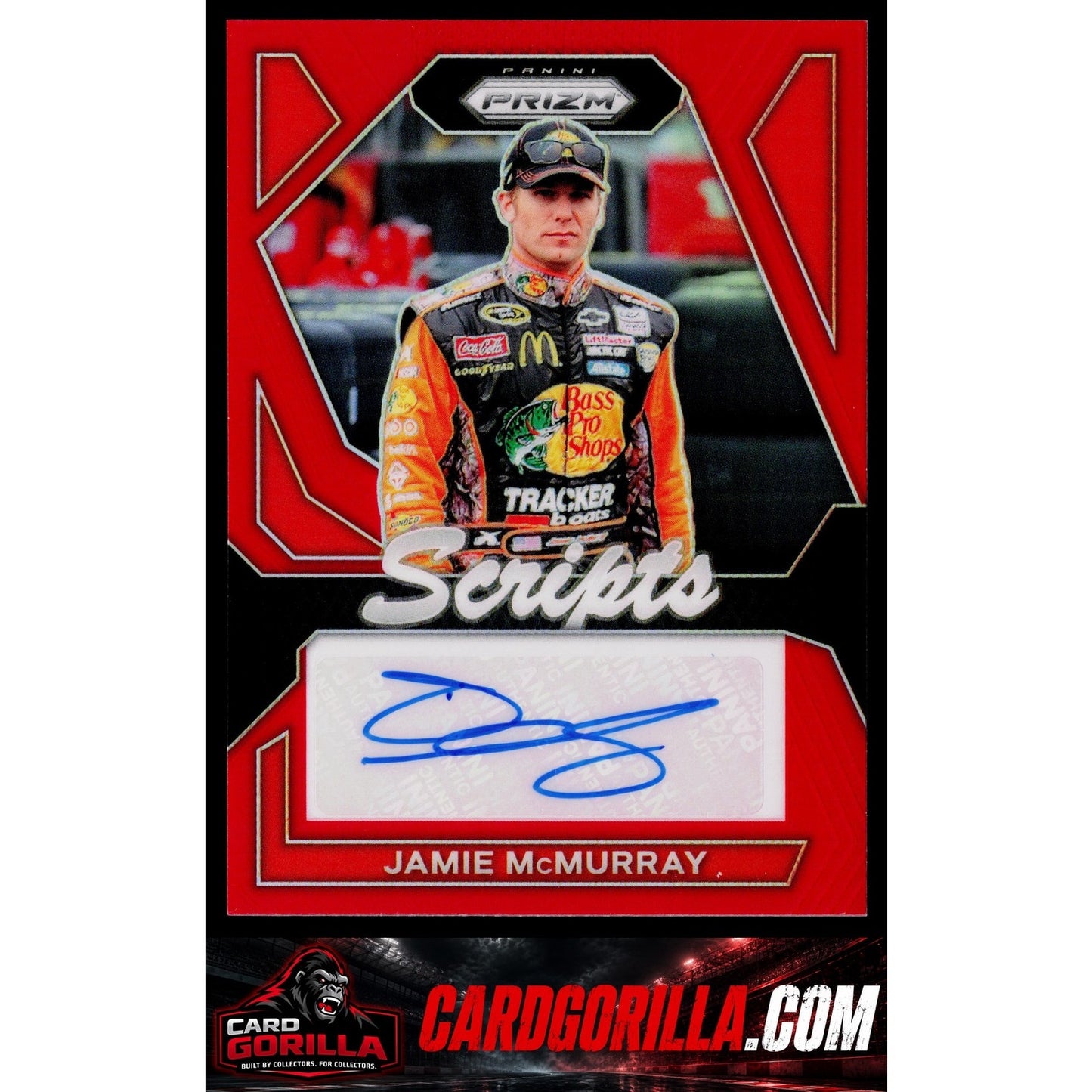 2024 Panini Prizm #S-JMY Jamie McMurray Scripts Red #/99