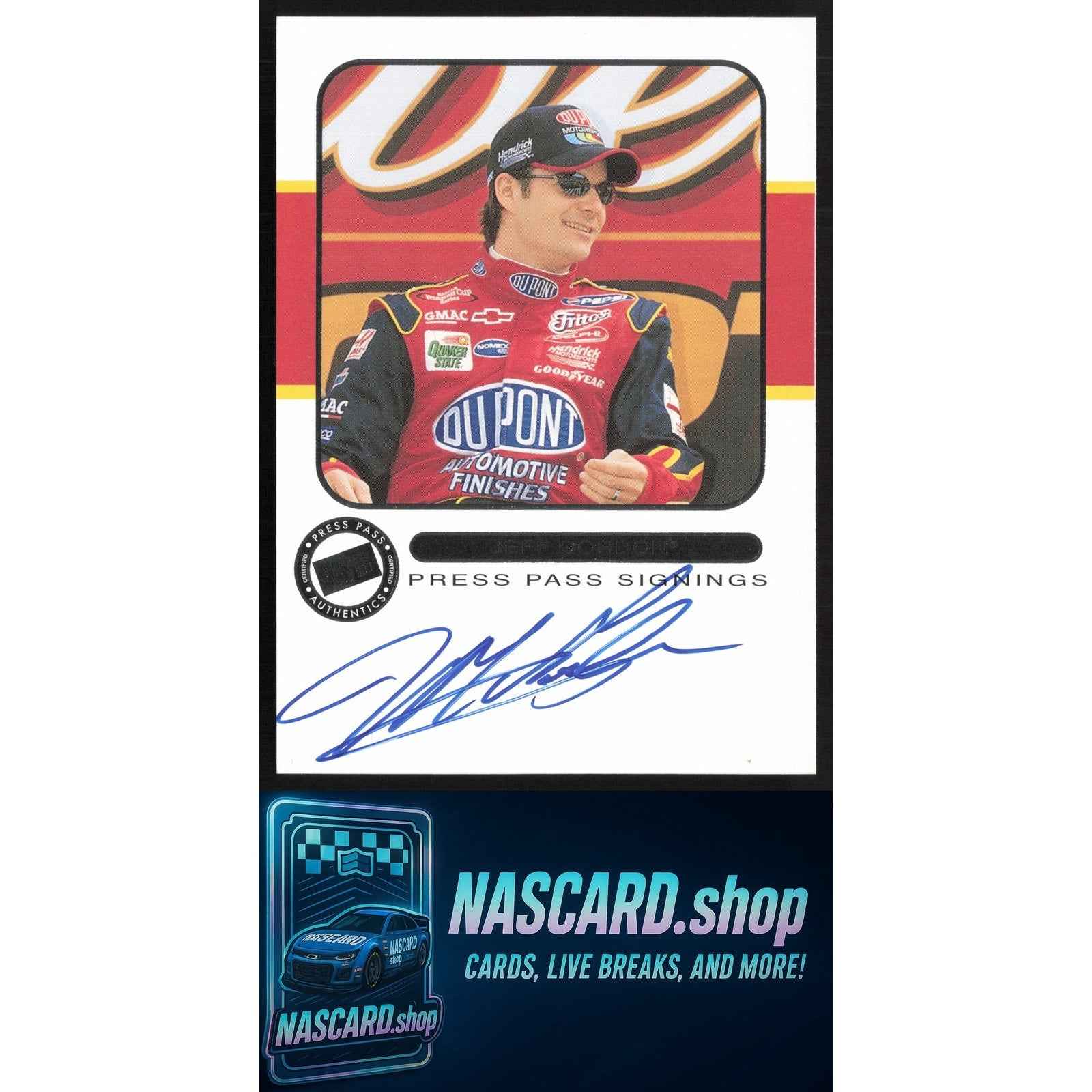 2001 Press Pass Jeff Gordon Signings