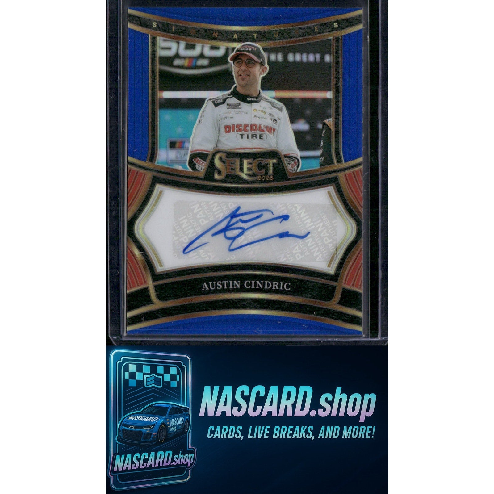 2025 Select Racing #S-ACC Austin Cindric SIgnatures Blue Prizms #/99 - NASCARD.shop