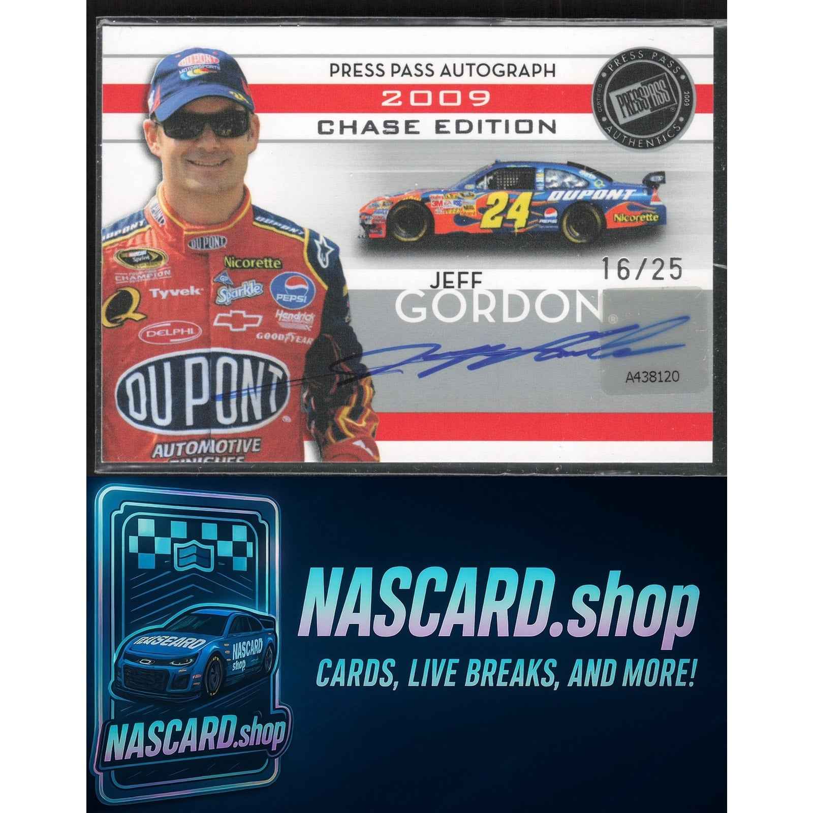 2009 Press Pass #NNO Jeff Gordon Autograph Chase Edition #/25