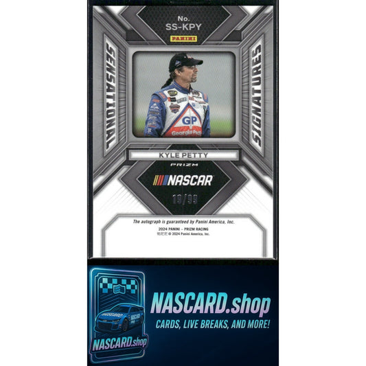 2024 Panini Prizm #SS-KPY Kyle Petty Sensational Signatures Red #/99