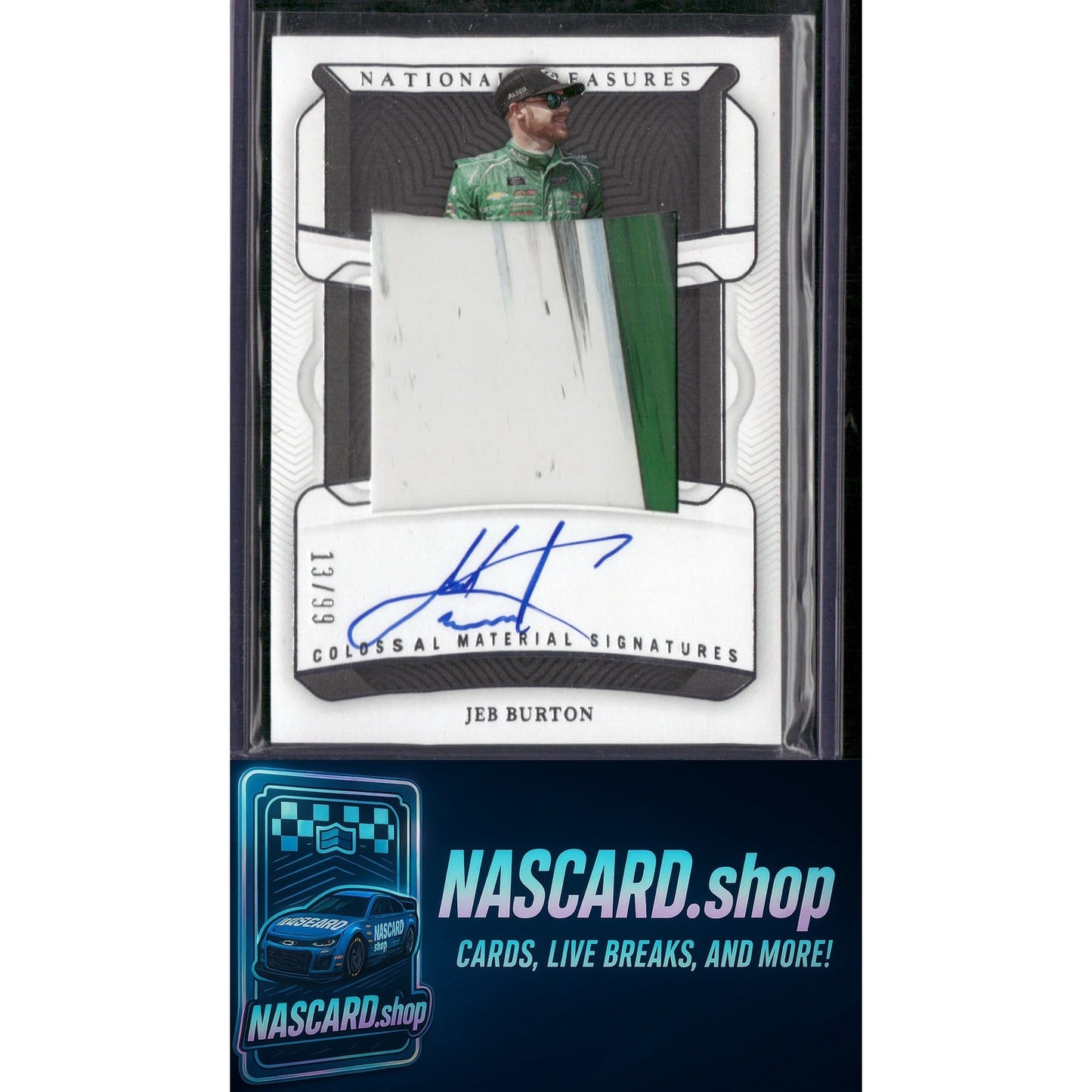 2023 Panini National Treasures #7 Jeb Burton Colossal Materials Signatures #/99 - Card Gorilla