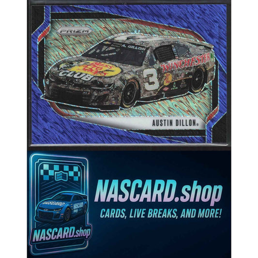 2025 Panini Prizm #139 Austin Dillon Rides FOTL Blue Shimmer #/10