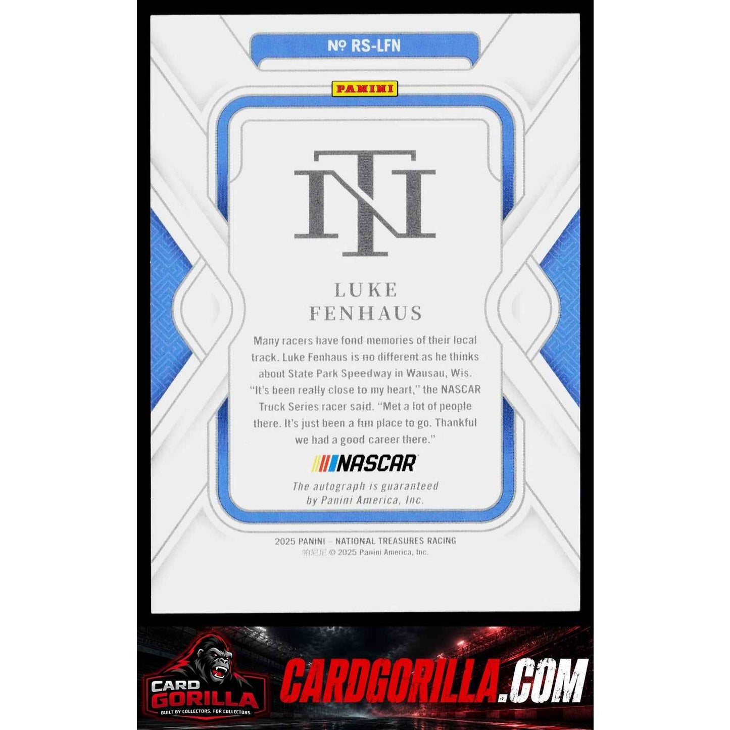 2025 Panini National Treasures #RS-LFN Luke Fenhaus Rookie Signatures #/99