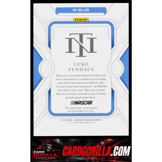 2025 Panini National Treasures #RS-LFN Luke Fenhaus Rookie Signatures #/99