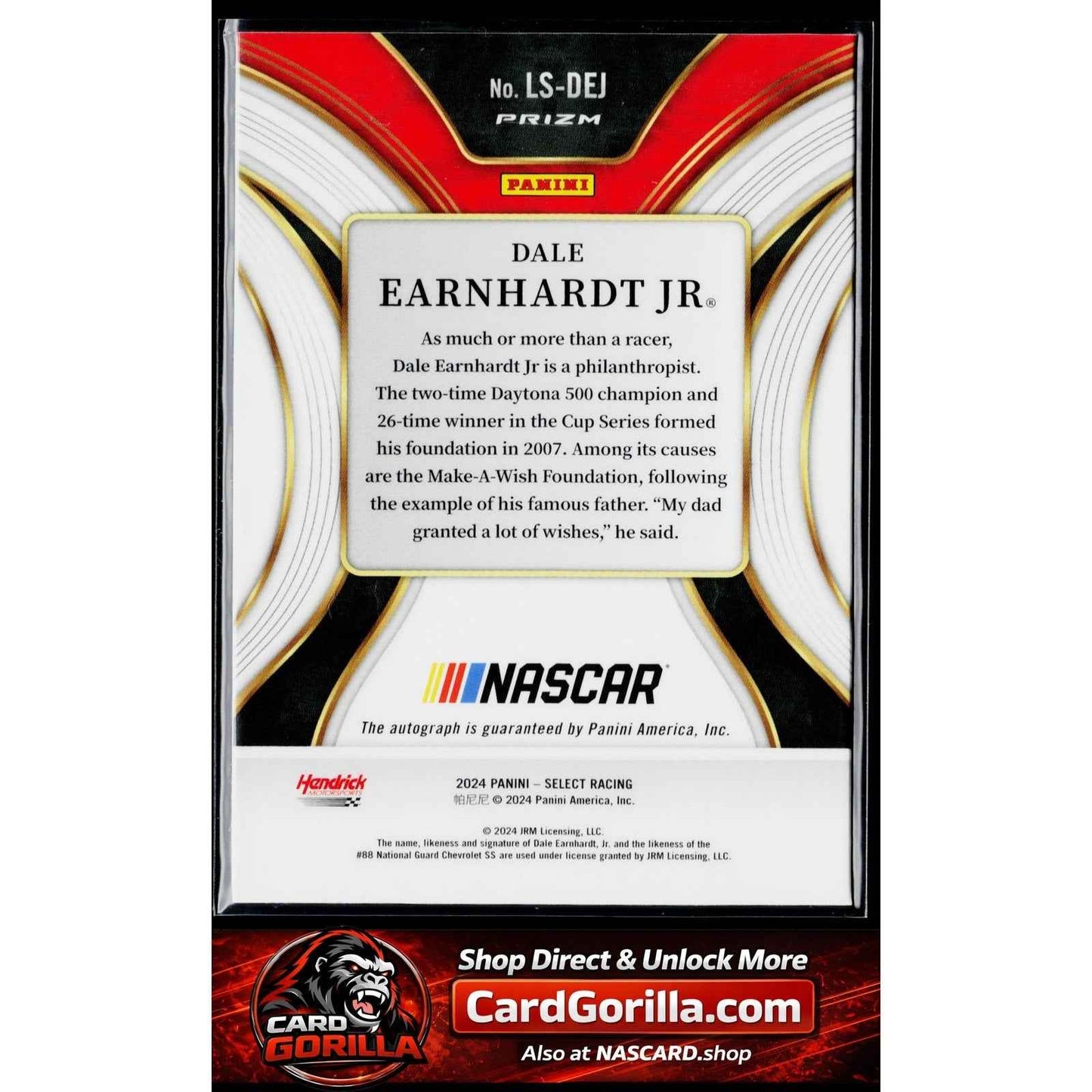 2024 Panini Select #LS-DEJ Dale Earnhardt Jr Legendary Signatures