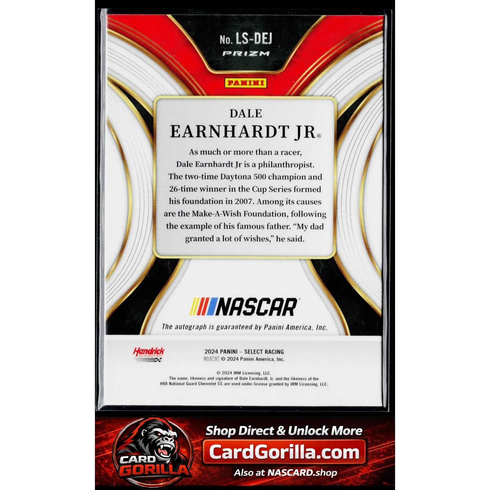 2024 Panini Select #LS-DEJ Dale Earnhardt Jr Legendary Signatures