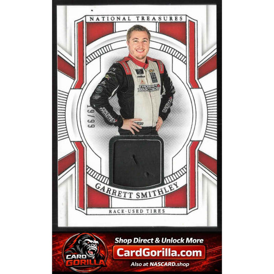 2025 Panini National Treasures #RUT-GST Garrett Smithley Race Used Tires #/99