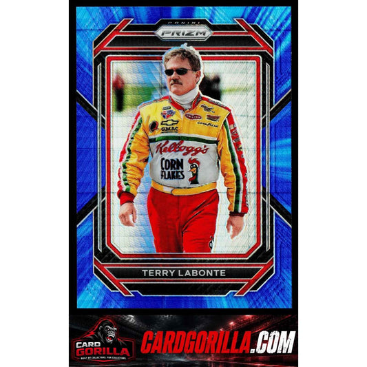 2023 Panini Prizm #48 Terry Labonte Hyper Prizm Blue and Carolina Blue