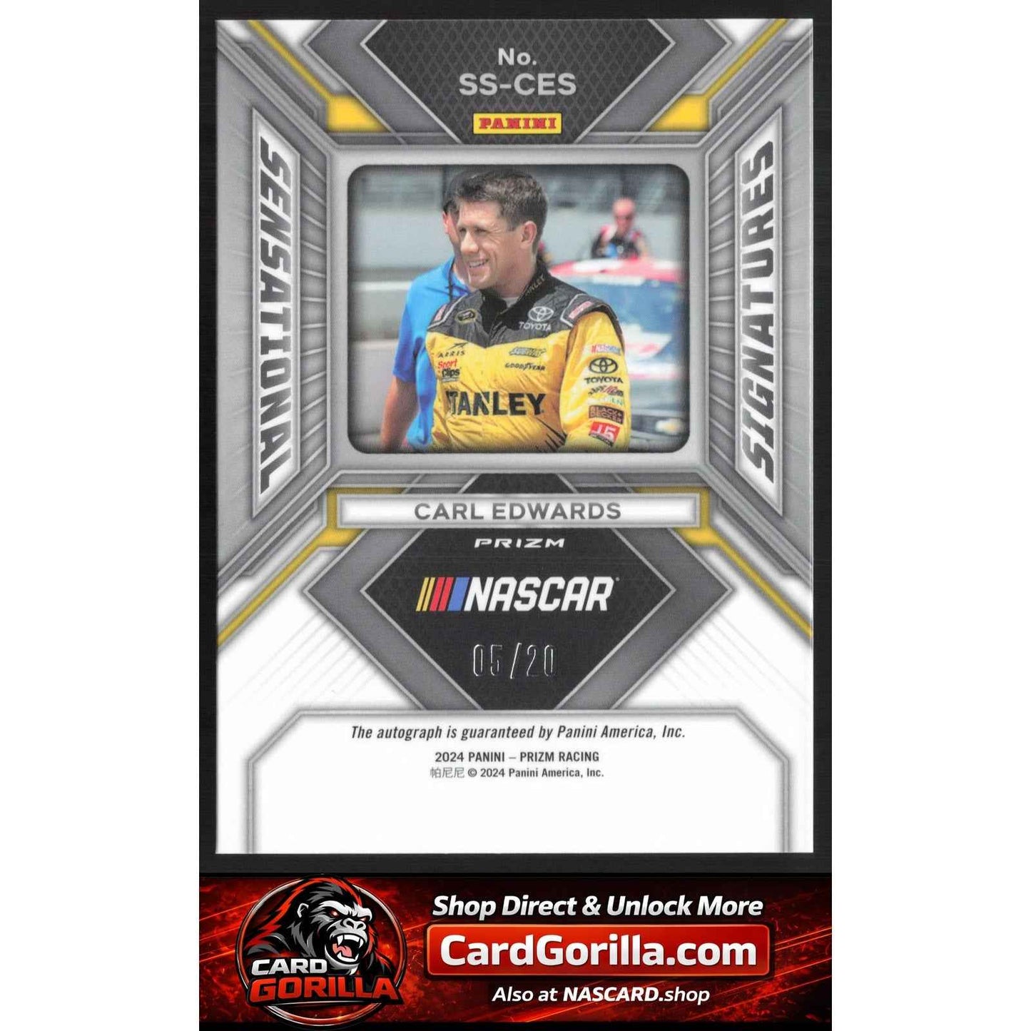 2024 Panini Prizm #SS-CES Carl Edwards Sensational Signatures Mojo #/20