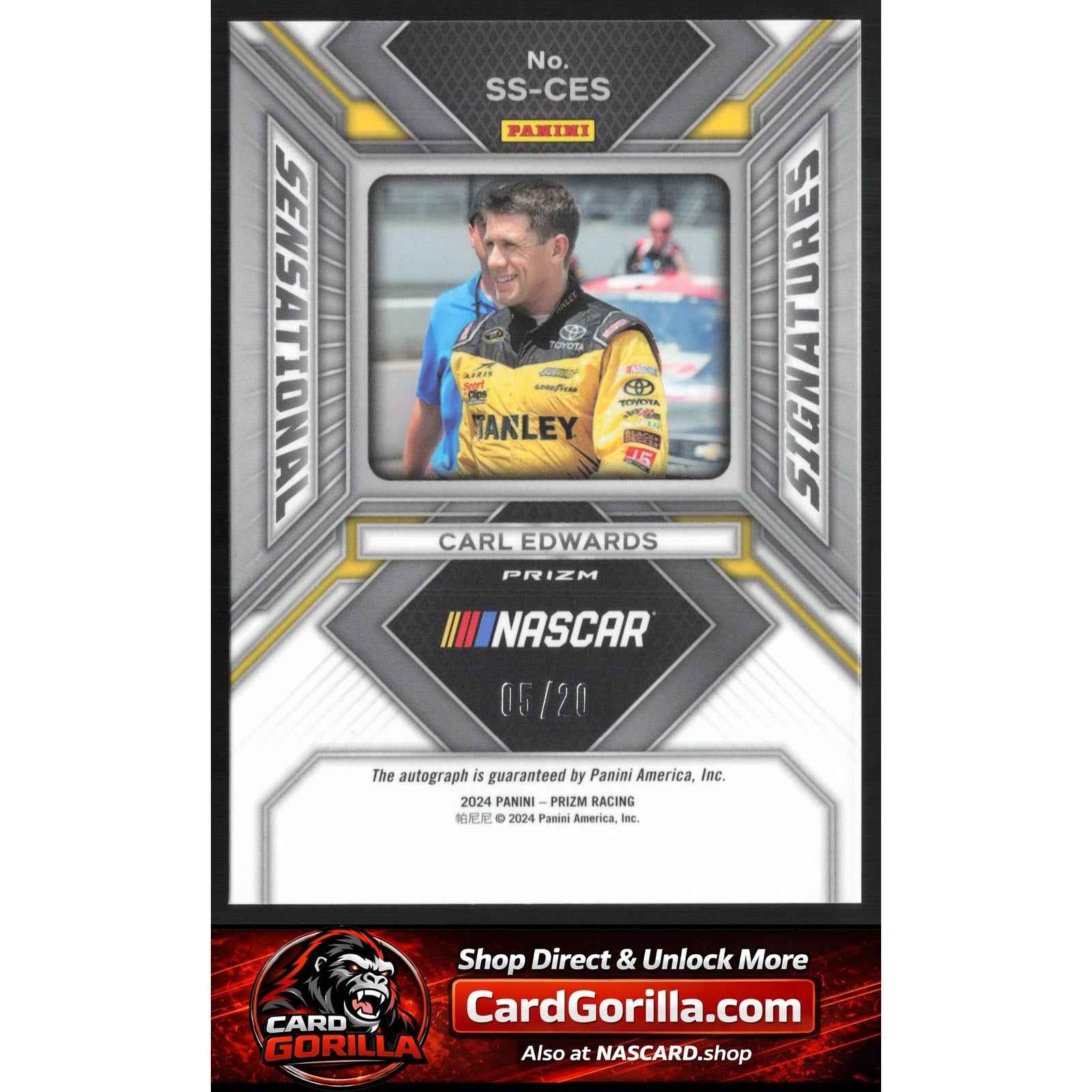 2024 Panini Prizm #SS-CES Carl Edwards Sensational Signatures Mojo #/20